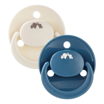Lot de 2 sucettes réversible Eco silicone 6-18 mois Sand/Blue BEBECONFORT