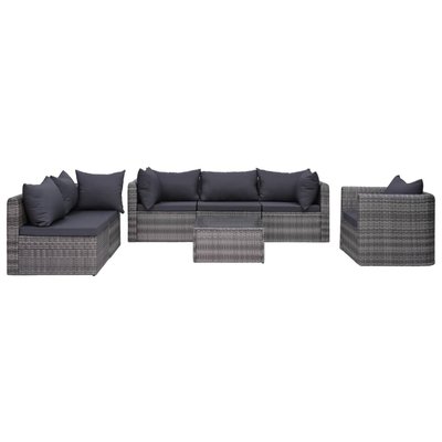Salon de détente en résine tressée 7 pièces HOME MAISON