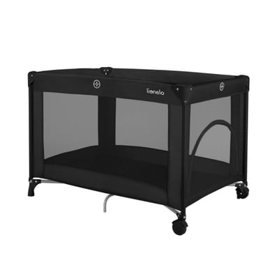 Lit parapluie bébé Amelie compact avec matelas Grey Concrete LIONELO