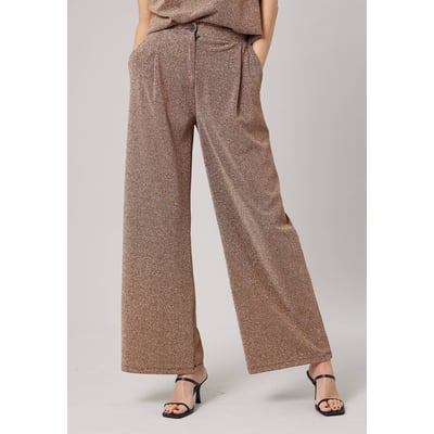 Pantalon large femme en tissu brillant GLORIA DEELUXE