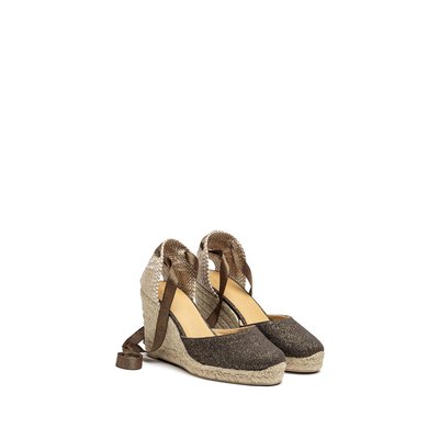 Alpargatas de cuña irisadas Carina CASTANER