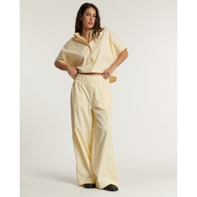 PANTALON LARGE TAILLE HAUTE POPELINE LABDIP