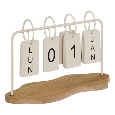 Calendrier perpétuel en métal et bois FRED ATMOSPHERA