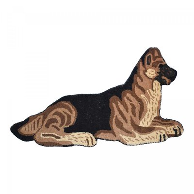 Tapis enfant fait main en laine motif animaux DOG UN AMOUR DE TAPIS