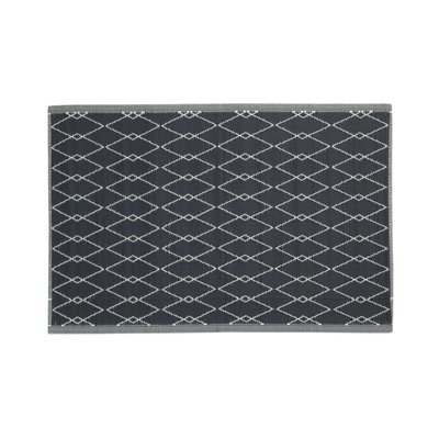Tapis d'extérieur en polypropylène 120 x 180 cm Losanges - Noir AUBRY GASPARD