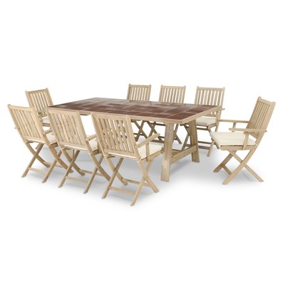 Salon de jardin, 8 chaises, BISBAL&JAVA LIGHT DEFORA HOME