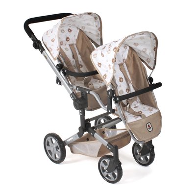 Poussette de poupée Linus Duo Beige avec oursons BAYER CHIC 2000