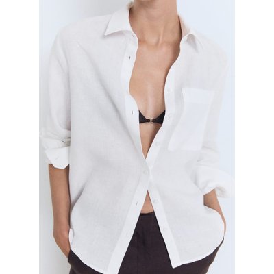 Chemise lin poche MANGO