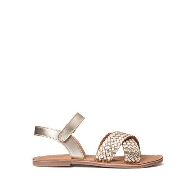 Сандалии из плетеной кожи LA REDOUTE COLLECTIONS
