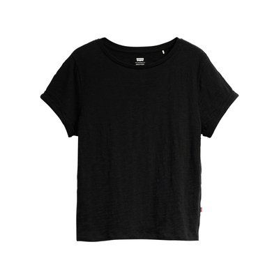 Tee-shirt coupe droite FEMME Levi's® en coton bleu marine chiné à col rond - Taille S LEVI'S