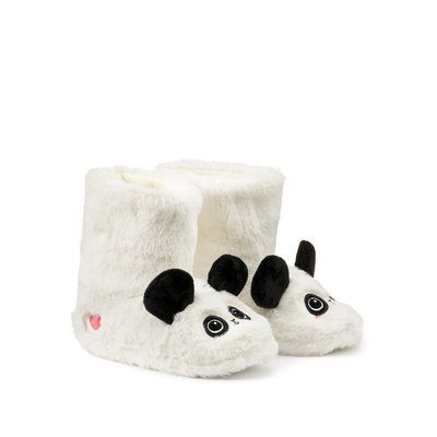 Chaussons chauds boots sherpa tête de panda LA REDOUTE COLLECTIONS