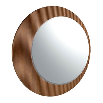 Miroir mural rond noyer ANGEL CERDA