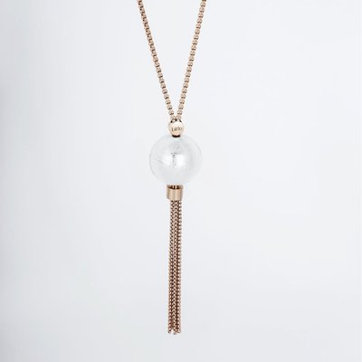 Halskette Liliflo in Roségoldfarbe und Murano Cristal LILIFLO