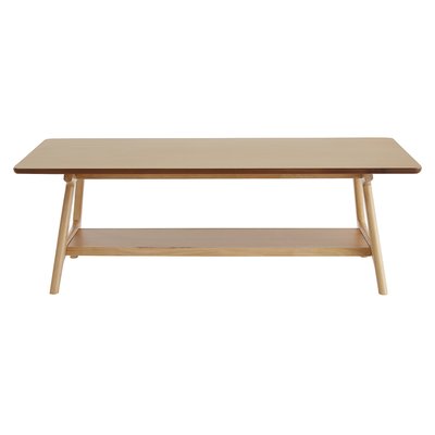 Table basse rectangulaire scandinave finition chêne L120 cm BAKAR MILIBOO