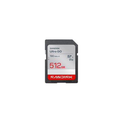 Carte SD Ultra GO SD 512Go 190MBs C10 U1 UHS SANDISK