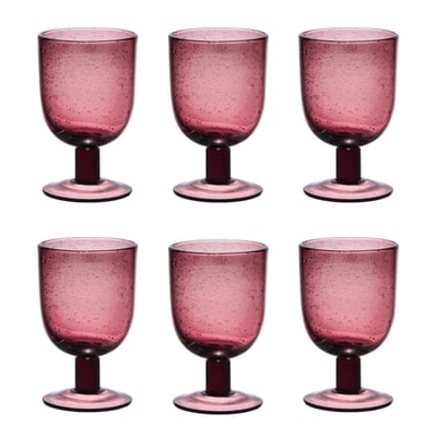 Verre à pied 28 cl Luberon bullé  (lot de 6) TABLE PASSION