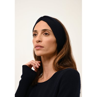 NAMAD bandeau navy en cachemire JUST CASHMERE