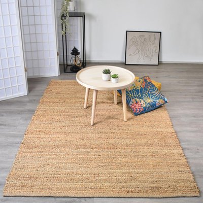 Tapis en jute fait à la main motif uni NATURE 1 UN AMOUR DE TAPIS