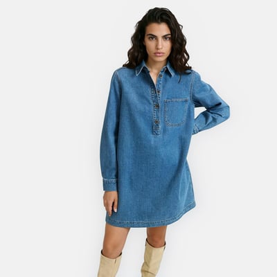 Robe courte en denim, Signature ALBANE LA REDOUTE COLLECTIONS