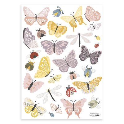 Stickers muraux papillons WILDFLOWERS LILIPINSO