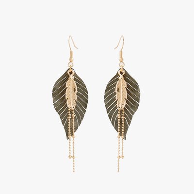 Boucles d'oreilles pendantes plumes LOLLIPOPS