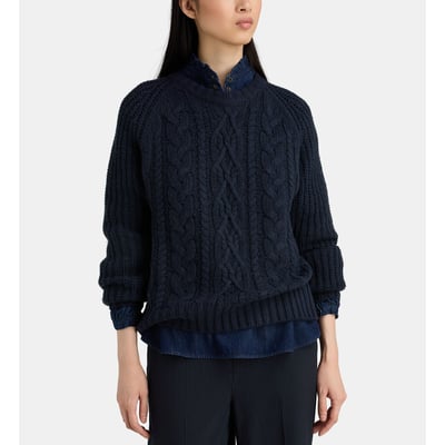 Pull droit obel torsades coton et laine JODHPUR