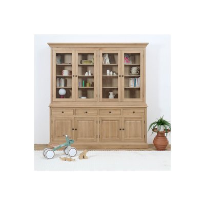 Buffet vaisselier en chêne 4 portes vitrées 4 tiroirs 4 portes bois - VICTORIA HELLIN, DEPUIS 1862