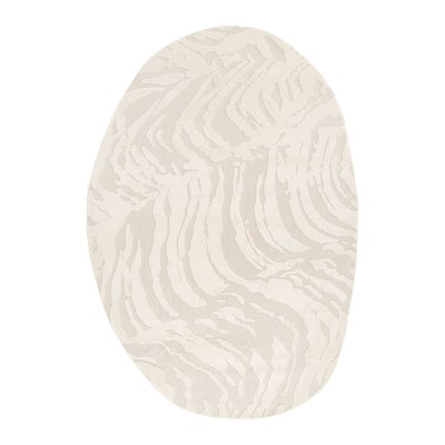 Tapis intérieur forme de galet avec relief crème JULIANNE SWEEEK