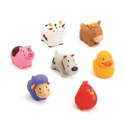 Lot de 7 aspergeurs de bain Animaux de la ferme LUDIMOUSSE
