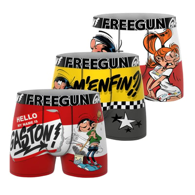 Lot De 3 Boxers Gaston Lagaffe FREEGUN