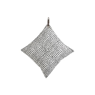 Coussin blanc à pois noirs 45 x 45 Pois AUBRY GASPARD