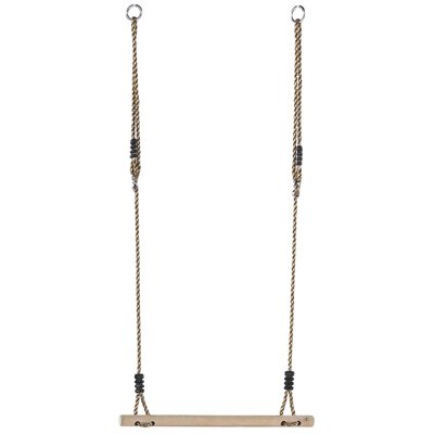 Trapèze en bois dur avec cordes réglables Cordes en polypropylène JARDINDECO