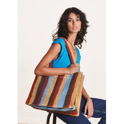 Sac cabas raphia multicolore LA FEE MARABOUTEE