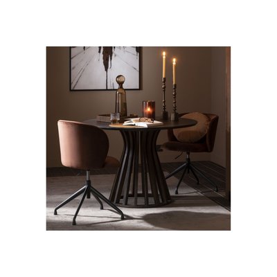Chaises pivotantes réglables en hauteur en tissu (lot de 2) - MIA HELLIN, DEPUIS 1862