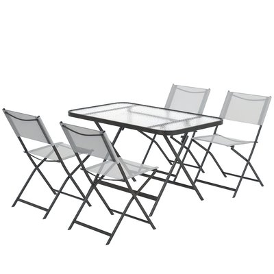 Ensemble de salon de jardin Métal Gris OUTSUNNY