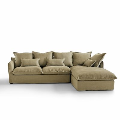 Sofá cama esquinero de lino, Odna LA REDOUTE INTERIEURS