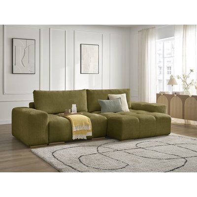 Canapé d'angle convertible 4 places en tissu texturé, ANAKIN BOBOCHIC