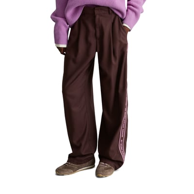 Pantalon avec bandeau logo large en mélange polyester-viscose MARC O’POLO DENIM