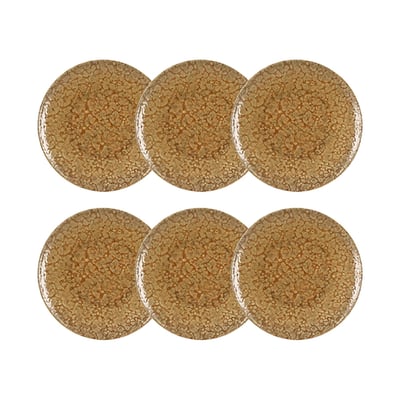 Lot de 6 assiettes plates 26cm en grès, NATURA NOVASTYL