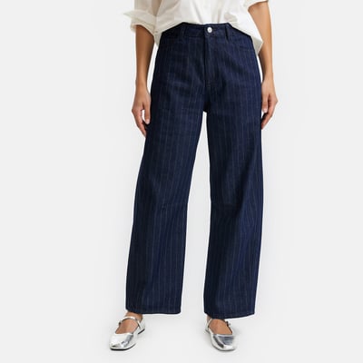 Striped Wide Leg Barrel Jeans LA REDOUTE COLLECTIONS