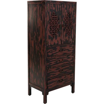 armoire vitrine en bois  et  style antique RECOLLECTION