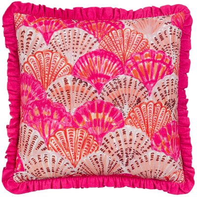 Clam Shells Cotton Scalloped Cushion FURN.