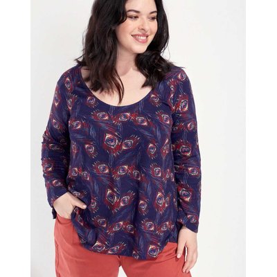 T-shirt evasé coton flammé imprimé GONGLO LA FIANCÉE