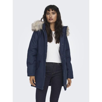 Veste Parkas Capuche avec bord en fausse fourrure détachable ONLY