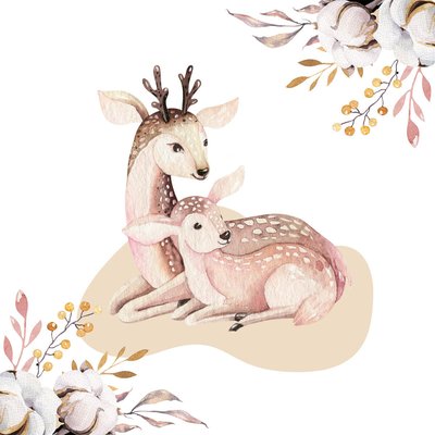 Tableau Sur Toile Biches ENFANT CEANOTHE