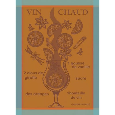 Torchon pur coton VIN CHAUD GARNIER THIEBAUT