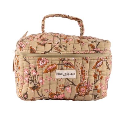 Trousse vanity en coton matelassé Nesta BINDI ATELIER