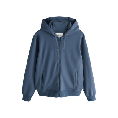 Sweat à capuche zippé en modal doux Signature NEXT