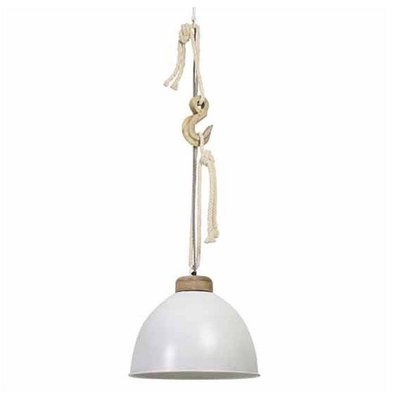 Suspension Navire Blanche Metal Et Bois Naturel MILLUMINE