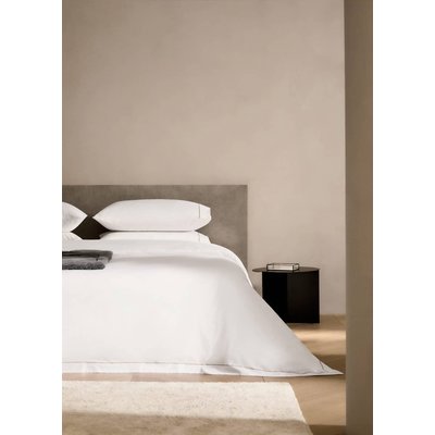 Housse de couette percale de coton détail feston lit 180/200 cm MANGO HOME